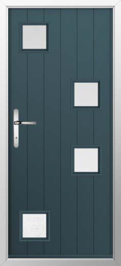 Modena Glazed Solidor Composite Door in Midnight Grey