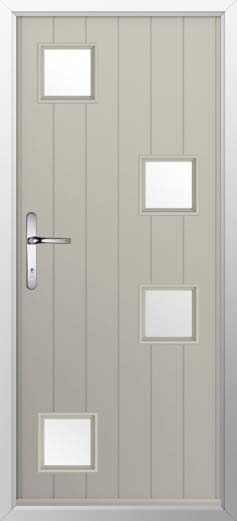 Modena Glazed Solidor Composite Door in Pebble Grey