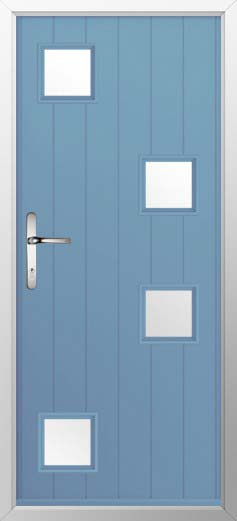 Modena Glazed Solidor Composite Door in Pottery Blue