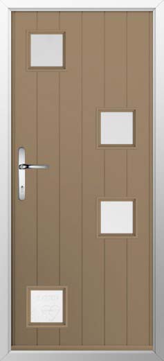 Modena Glazed Solidor Composite Door in Truffle Brown