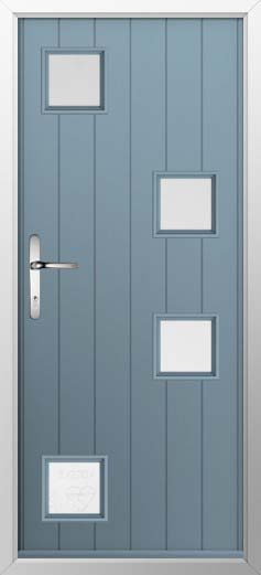 Modena Glazed Solidor Composite Door in Twilight Grey