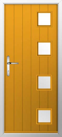 Milano Glazed Solidor Composite Door in Amber Gold