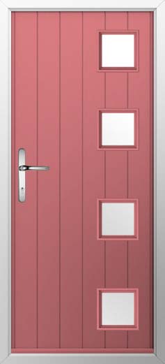 Milano Glazed Solidor Composite Door in Antique Rose
