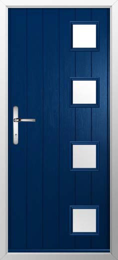 Milano Glazed Solidor Composite Door in Blue
