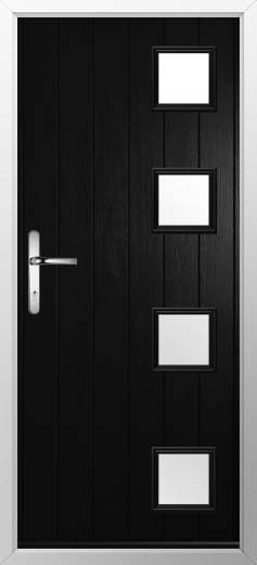 Milano Glazed Solidor Composite Door in Black