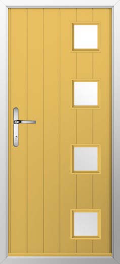 Milano Glazed Solidor Composite Door in Buttercup Yellow