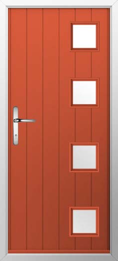 Milano Glazed Solidor Composite Door in Copper Flame