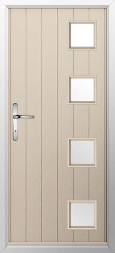 Milano Glazed Solidor Composite Door in Cream