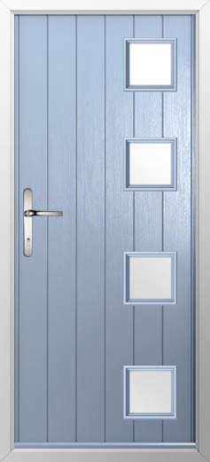 Milano Glazed Solidor Composite Door in Duck Egg Blue
