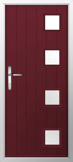 Milano Glazed Solidor Composite Door in Deep Merlot