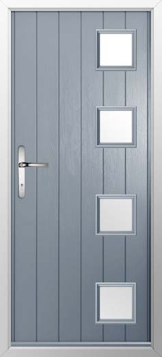 Milano Glazed Solidor Composite Door in French Grey