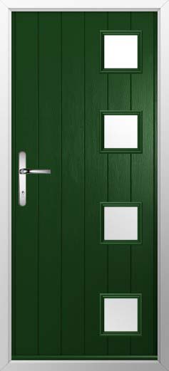 Milano Glazed Solidor Composite Door in Green