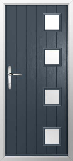 Milano Glazed Solidor Composite Door in Anthracite Grey
