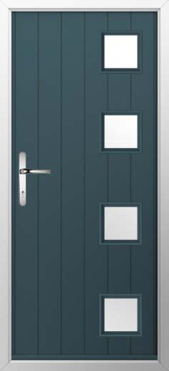 Milano Glazed Solidor Composite Door in Midnight Grey