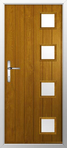 Milano Glazed Solidor Composite Door in Oak