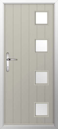Milano Glazed Solidor Composite Door in Pebble Grey