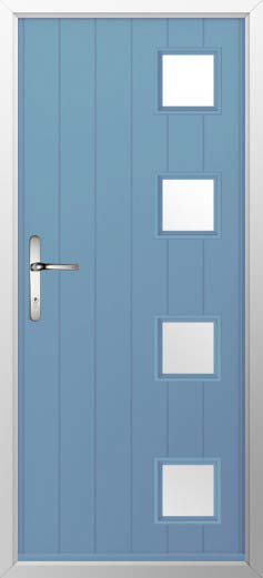 Milano Glazed Solidor Composite Door in Pottery Blue