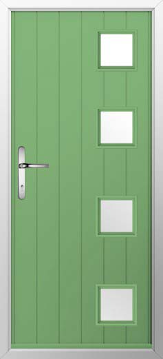 Milano Glazed Solidor Composite Door in Pistachio Green