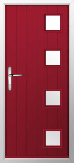 Milano Glazed Solidor Composite Door in Ruby Red