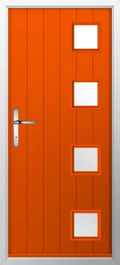 Milano Glazed Solidor Composite Door in Tangerine