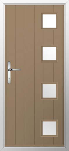Milano Glazed Solidor Composite Door in Truffle Brown