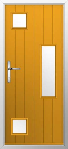 Messina Glazed Solidor Composite Door in Amber Gold