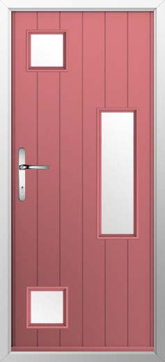 Messina Glazed Solidor Composite Door in Antique Rose