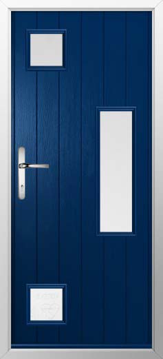 Messina Glazed Solidor Composite Door in Blue