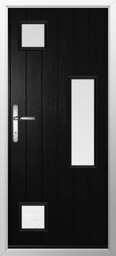 Messina Glazed Solidor Composite Door in Black
