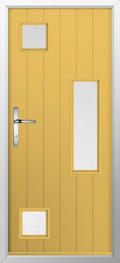 Messina Glazed Solidor Composite Door in Buttercup Yellow