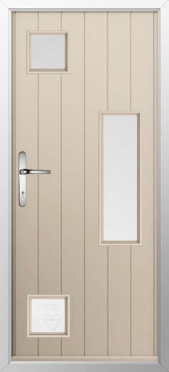 Messina Glazed Solidor Composite Door in Cream