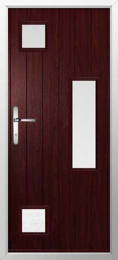 Messina Glazed Solidor Composite Door in Rosewood