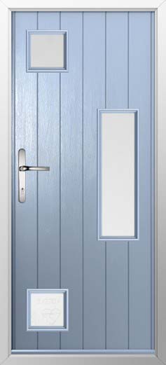 Messina Glazed Solidor Composite Door in Duck Egg Blue
