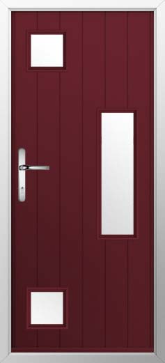 Messina Glazed Solidor Composite Door in Deep Merlot