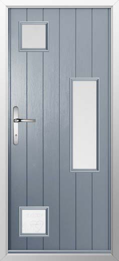 Messina Glazed Solidor Composite Door in French Grey