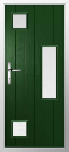 Messina Glazed Solidor Composite Door in Green