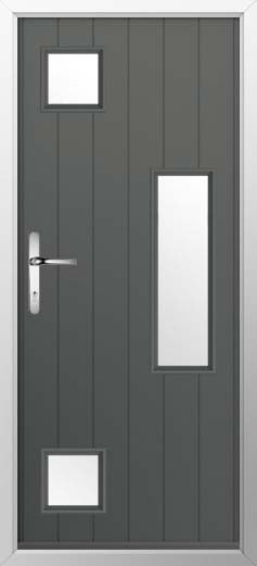 Messina Glazed Solidor Composite Door in Granite Grey