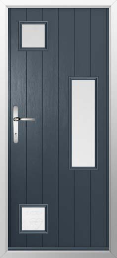 Messina Glazed Solidor Composite Door in Anthracite Grey