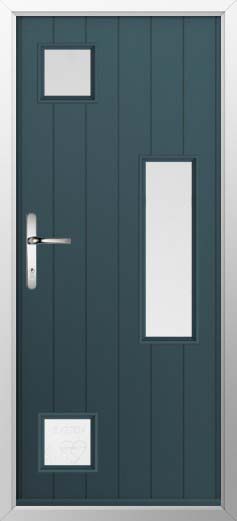 Messina Glazed Solidor Composite Door in Midnight Grey