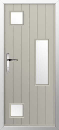 Messina Glazed Solidor Composite Door in Pebble Grey