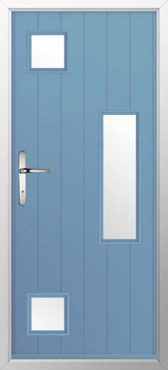 Messina Glazed Solidor Composite Door in Pottery Blue
