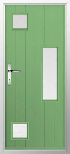 Messina Glazed Solidor Composite Door in Pistachio Green
