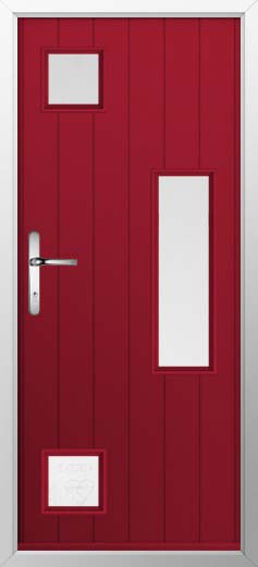 Messina Glazed Solidor Composite Door in Ruby Red