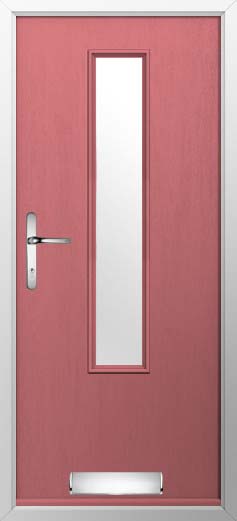 Monza Glazed Solidor Composite Door in Antique Rose