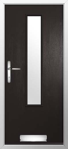 Monza Glazed Solidor Composite Door in Black Brown