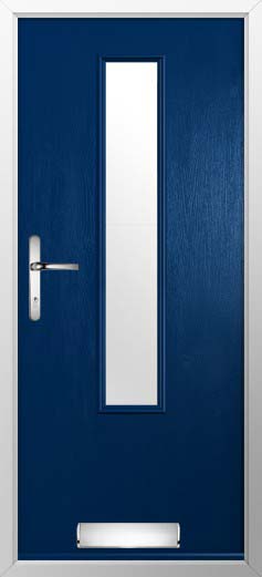 Monza Glazed Solidor Composite Door in Blue