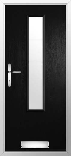 Monza Glazed Solidor Composite Door in Black
