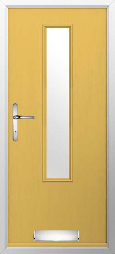 Monza Glazed Solidor Composite Door in Buttercup Yellow