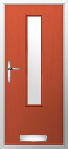Monza Glazed Solidor Composite Door in Copper Flame