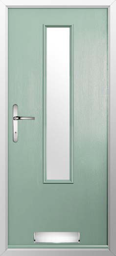 Monza Glazed Solidor Composite Door in Chartwell Green